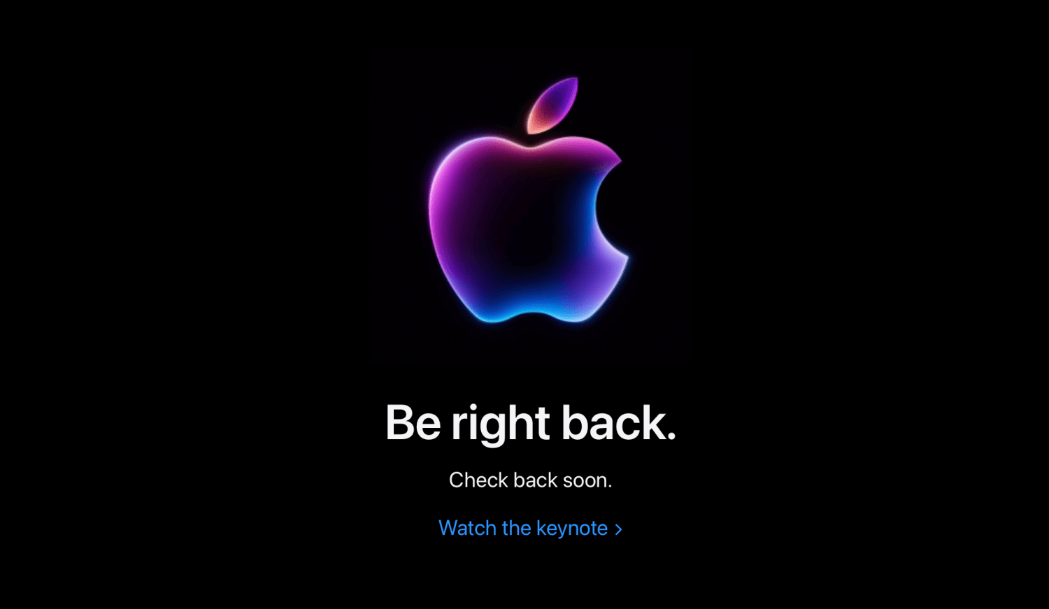 Apple's famous Be right back screen