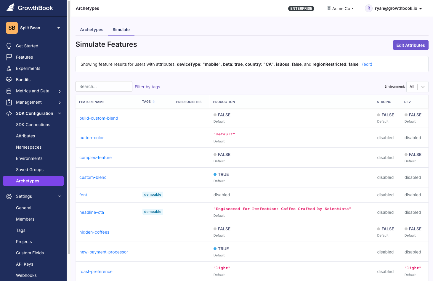 Simulate overview